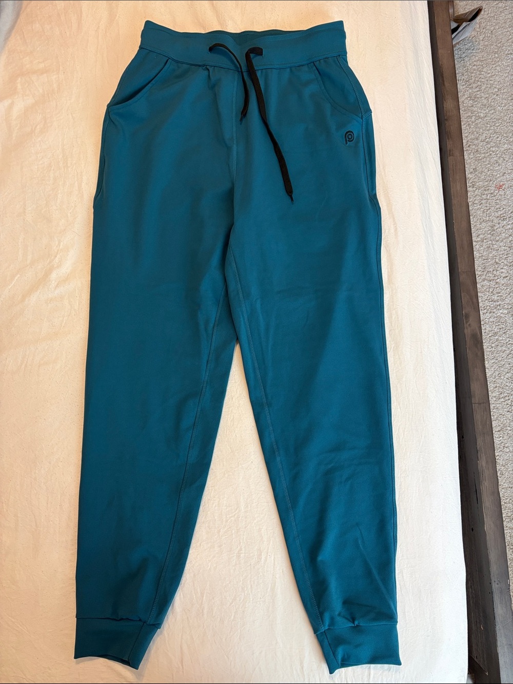 POP Fit Teal Track Joggers with Black Drawstring